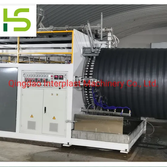400-1600mm Plastic HDPE/PP/PVC/PPR Glassfiber Hollow Wall Winding Pipe Machine with 45 Extruder Clading Inside