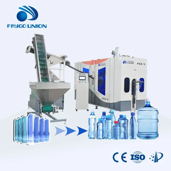 Maquina Sopladora De Botellas Automatic 4 Cavity Pet Bottle Stretch Blow Molding Machine Blowing Making 500m 5L 20L Plastic Mineral Water Beverage Juice Bottles