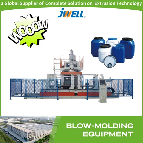 Jwell Double Station Blow Molding Machine Suitable for Producing 15-100L Different Size of Jerrycan, Open-Top Drums Chemical Packaging Products