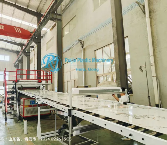 PVC Imitation Marble Sheet Production Machine with Online Lamination System