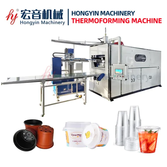 Hy-750 Plastic PP Cup Glass Bowl Thermoforming Equipment Yogurt Cup Making Machine