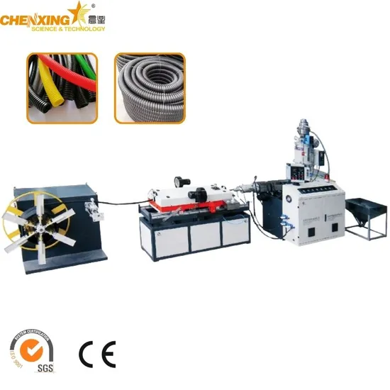 Plastic PVC/PP/PE Single Wall Corrugated Pipe Extrusion/Production Line/Dust Collector Pipe/Washing Machine Drain Pipe Making Machine