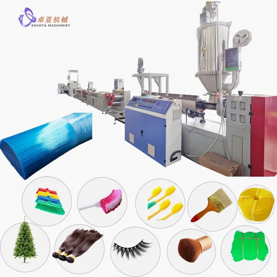 China Plastic Polyester Pet/PP/PBT/Nylon Brush/Broom/Synthetic Wig Hair/Rope Net Monofilament Bristle Fiber Filament Yarn Hair Extrusion Extruder Machine