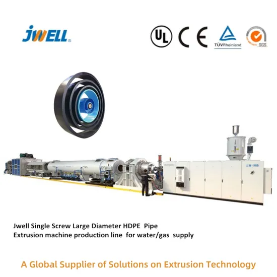 Jwell Plastic Extrusion 20 32 63 110 160 250 315 mm Water Supply Drainage Electricity Oil Gas Irrigation Sewage Pehd LDPE PP PE HDPE Tube Pipe Making Machine