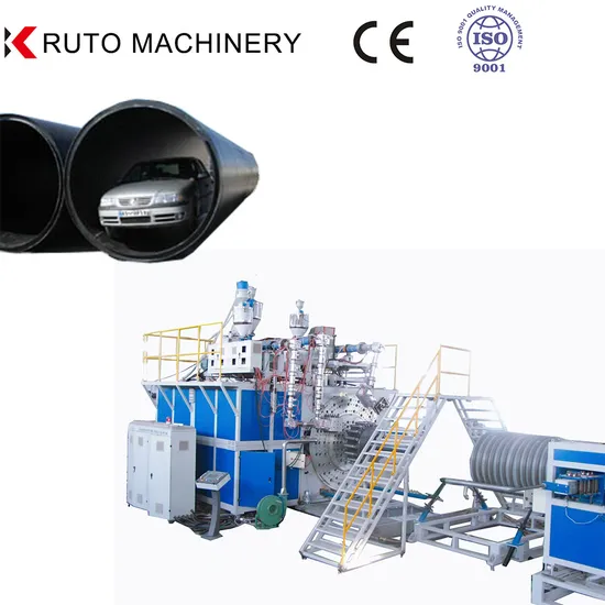 Large Diameter DN Size Double/Triple Wall HDPE PE Pehd Spiral Winding Corrugated Pipe Making Machine Extrusion Production Line Equipment DN1500 DN1800 DN2400