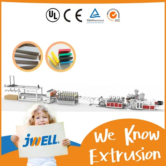 Jwell PVC (WPC) Foam Celuka/Kitchen Cabinet/ Wall/ Roofing/Decoration Foam Board Extrusion Machine