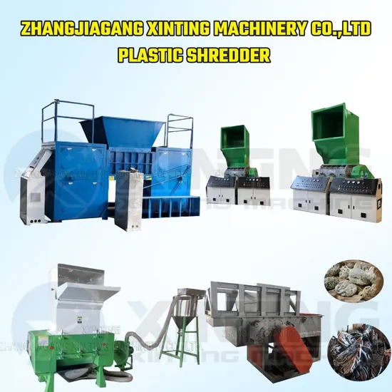 Heavy Duty Waste Plastic Pet Bottle/Big Lumps Cutting/ Wood/PVC /HDPE Pipe/LDPE Film Woven Bags Tyre Tire Rubber Double /Paper/Single/Double Shaft Shredder