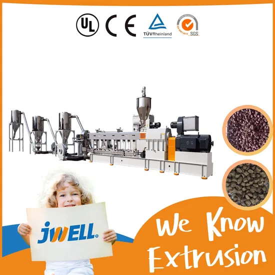 Jwell PP PE Granule Mill PVC Wood Plastic Extrusion Granulator WPC Decking Pelletizing Machine