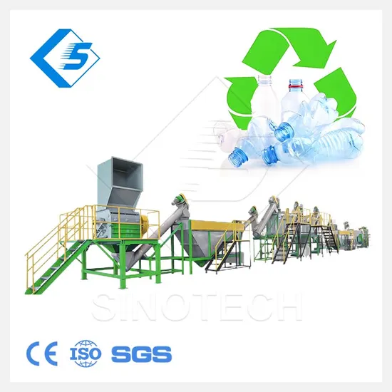 Professional Plastic Pet Bottle Flakes Crushing Washing Recycling Machine for Waste Recycle Line