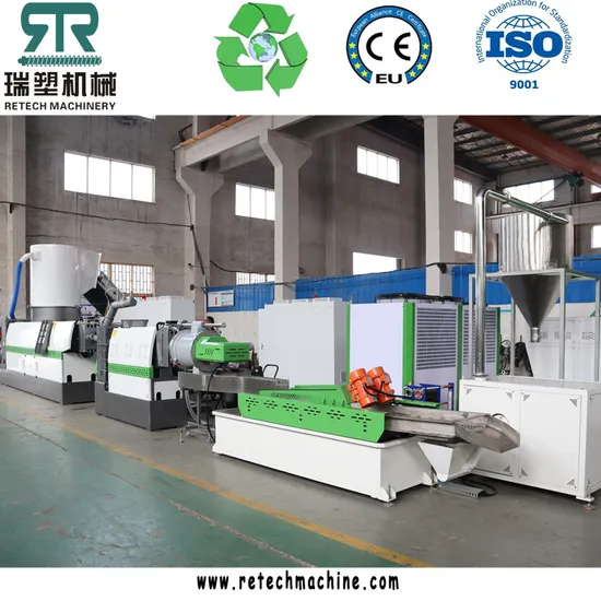 2025 New Retech Plastic Film Granulator Machine PP PE Film Recycling Pelletizing Extruder LDPE Plastic Granulator