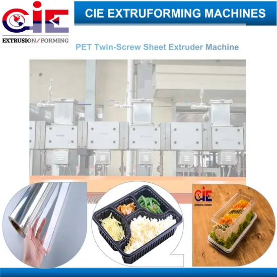 Pet PP PS PLA Cornstarch+PP Plastic Thermoforming Decorative Sheet Extruder Machine