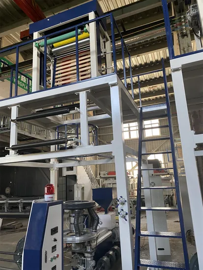 PE Poly Plastic Nylon Pbat PLA Biodegradable Film Blown Film Extruder Machine with Rotary Die and Double Winder Blown Film Extruder Blown Film Extrusion Machine