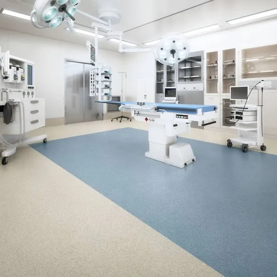 Non Slip Antibacterial Plastic PVC Commercial Vinyl Flooring for Healthcare