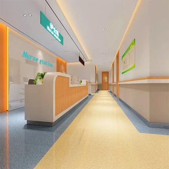 Anti Slip Environmentally Friendly Materials Floor Sheet for Educational Institutions PVC Homogeneous Vinyl Roll Flooring for Hospital