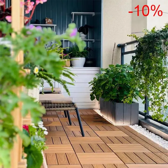Hot-Selling WPC Decking Tiles High Quality Plastic Wood Flooring Tiles