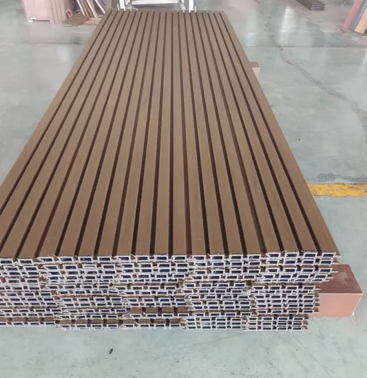 External WPC Wall Cladding Great Outdoor Plastic Composite Garden Cladding Exterior Waterproof Fluted WPC Wall Panel