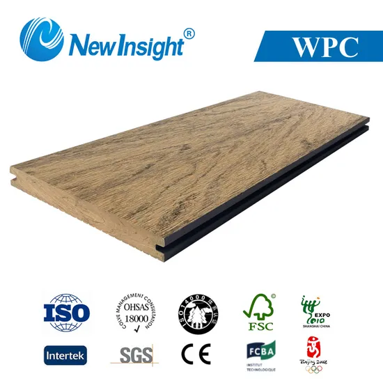 WPC Green Material M+ Colors Wood Plastic Composite Solid Decklaminate Wood Floor Decorative Floor Tile with CE, SGS, Fcs