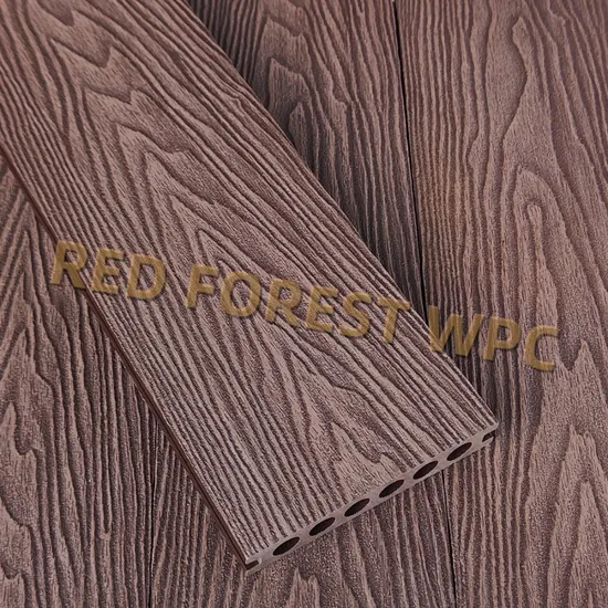 New Discount Waterproof Second Generation 3D Wood Grain Outdoor WPC Flooring Decking