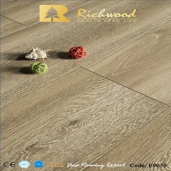 8.3mm HDF Embossed Hickory Waxed Edged PVC Vinyl Plank Wood Wooden Laminate Laminated Flooring