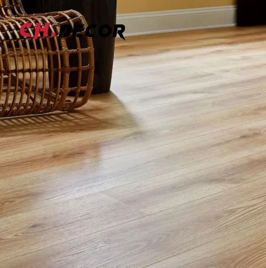 Fireproof Waterproof Soundproof U-Groove Plastic Decoration Wood Tile PVC Vinyl Engineering Spc Flooring for Hotel Building Material with Factory Supplier Price