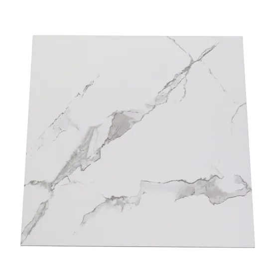 Full Polished Glazed Porcelain Pure White Tiles Marbles Floor Tile New Design