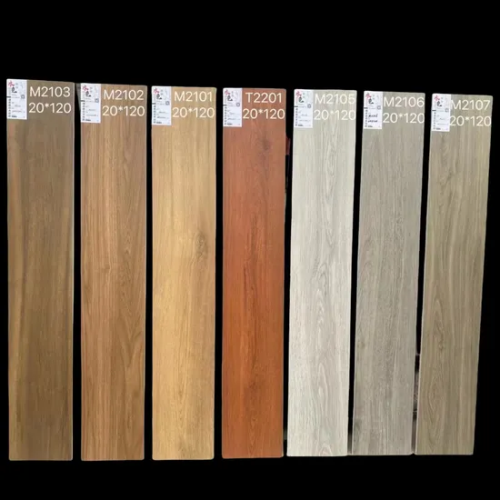Ceramic Glazed Rustic Wood Plank Wood Porcelain Floor Tiles
