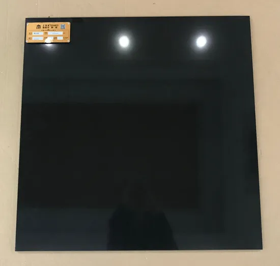 Foshan Factory Supply 600X600mm Super Black Full Body and Super White Double Loading Glossy Interior Wall Tile Porcelanato Nano Polished Porcelain Floor Tile