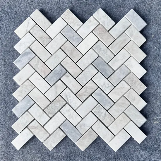 Natural White Marble Mosaic Tile Mixed Gery Mosaic Tiles for Kitchen and Bathroom