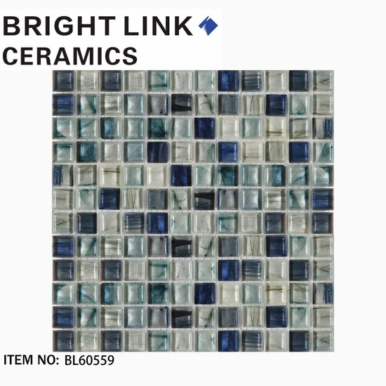 Building Material Hotels Projects Wall Decoration 6mm Thickness Glass Mosaic