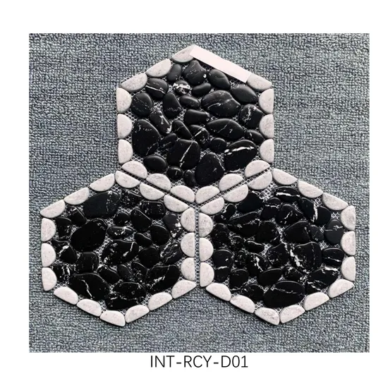 Recycled Glass Pure Color Mixed Size Pebble Loose Art Glass Mosaic DIY Craft Tiles