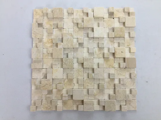 Cheap Cube 3D Brick Marble Mosaic Wall Tile for Sale