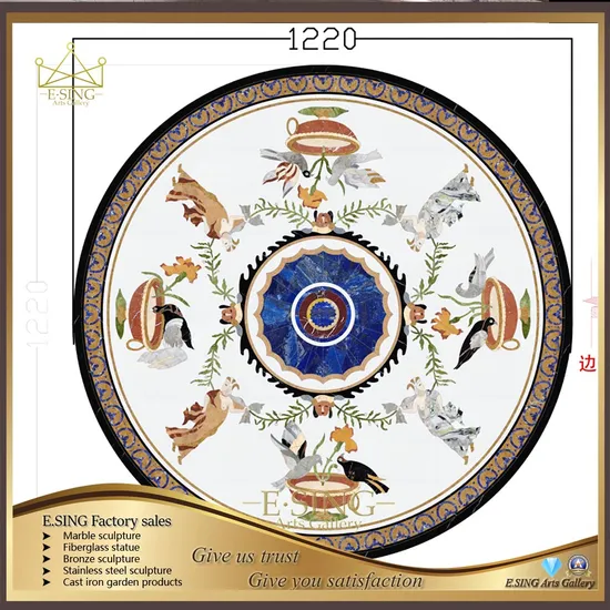 Waterjet Parquet High-Grade Marble Table Tiles Jazz Flower Parquet Tiles