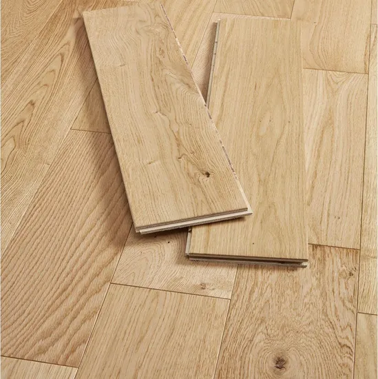 Size Available Lacquered European American Oak Wide Natural Wood Timber Flooring Oak Engineering Hardwood Floor