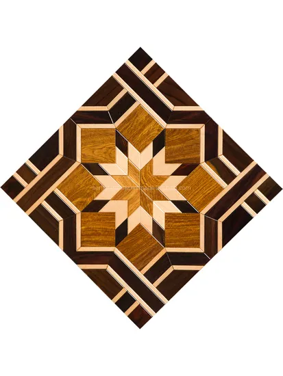 Inlays Natural Parquet Wood Flooring Waterproof