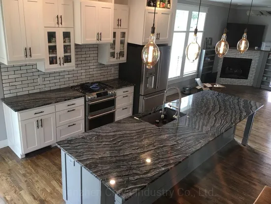 Silver/Wave Black Marble Stone Ancient Wood/Grain Interior Decorative Wall/Cladding/Covering/Flooring Panels/Tiles