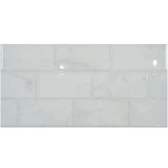 300X600mm Brick Look Polished Surface White Ceramic Wall Tile