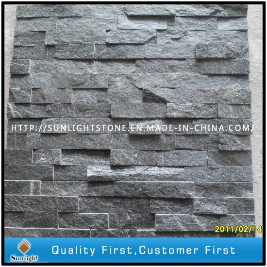 Culture Stone Black Slate with Natural Split Surface for Wall Cladding