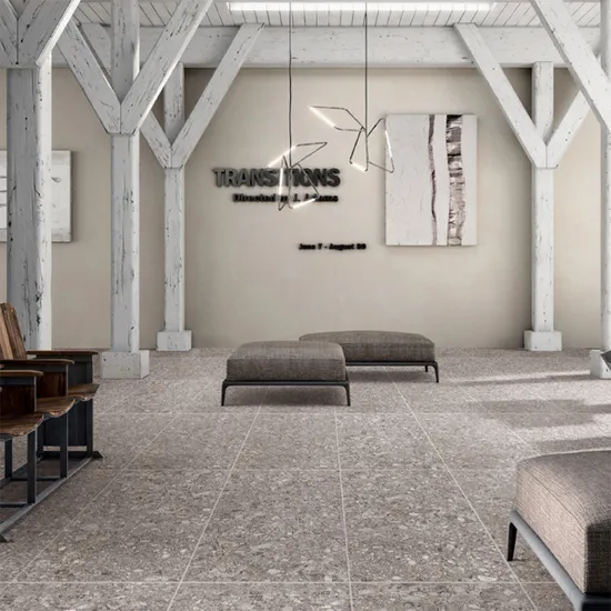 600X600mm, 450X900mm Matt and Anti-Slip Surface Terrazzo Design Rustic Floor Tile