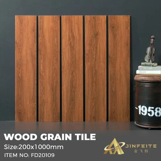 Dark Brown Wood Grain Porcelain Tile for Indoor Flooring and Wall Ceramic Foshan Factory