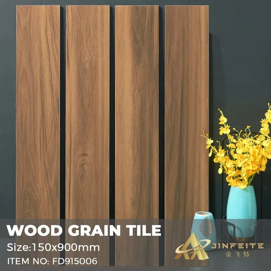 Deep Brown Colour Natural Wood Look Non Slip Rustic Tile 200*1000/900*150mm Wholesale Price
