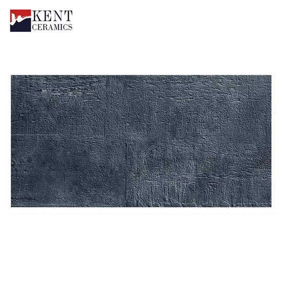 Dark Black Non Slip Rustic Glazed Tiles 300*600mm