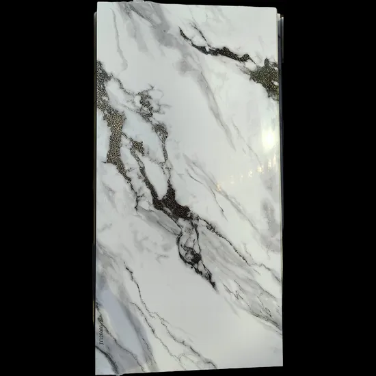 60X120cm Glazed Polished Gold Porcelain Wall Flooring Tiles with Silver