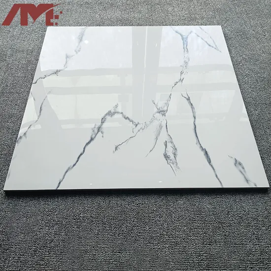 Porcelain White Marble Ceramic Bathroom Floor Tiles 60X60