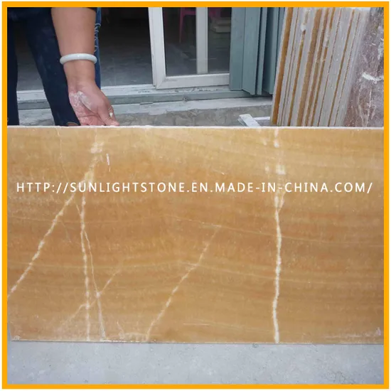 Yellow Polished Honey Onyx Marble Flooring/ Wall Tiles