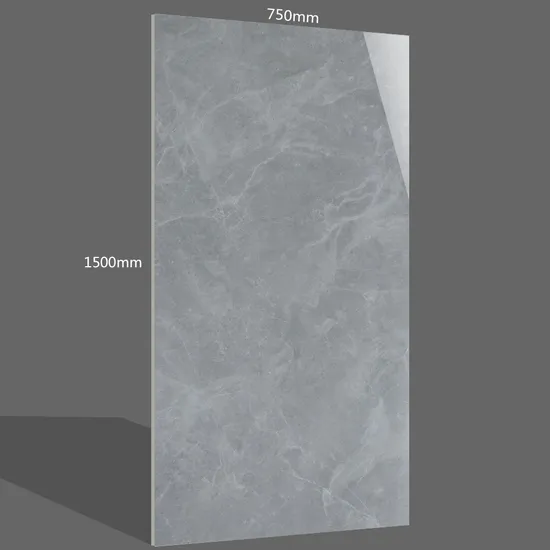 75X80 Cm Dark Gray Glazed Floor Marble Look Full Body Porcelain Tiles