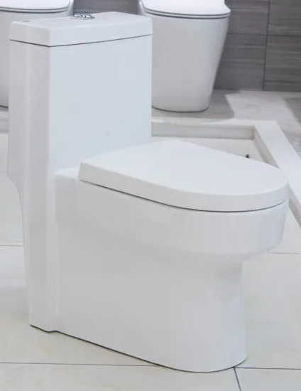Cyclone Flushing Commode Ceramic One Piece S-Trap Sanitary Ware
