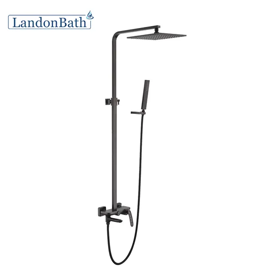Sanitary Ware Orb Square Knob, in Wall Square Shower, Single Handle Bathroom Rain Shower Set