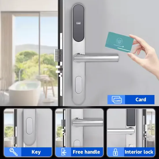 Electronic ANSI Mortise High Quality Wireless BLE Sliding Door Locks MIFARE Cards RFID Card All-in-One-Card RFID Lock Comination Hotel Lock with Management
