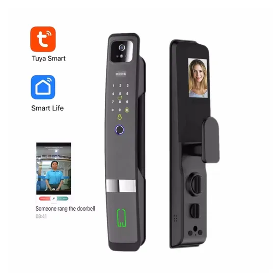 Latest 3D Face Recognition 14 Language Biometric Fingerprint Tuya Ttlock WiFi Camera Smart Door Lock