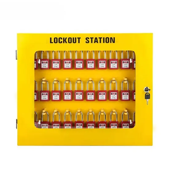 Steel Lockout Station with Transparent Dust-Proof Door for Safety Padlocks Storage